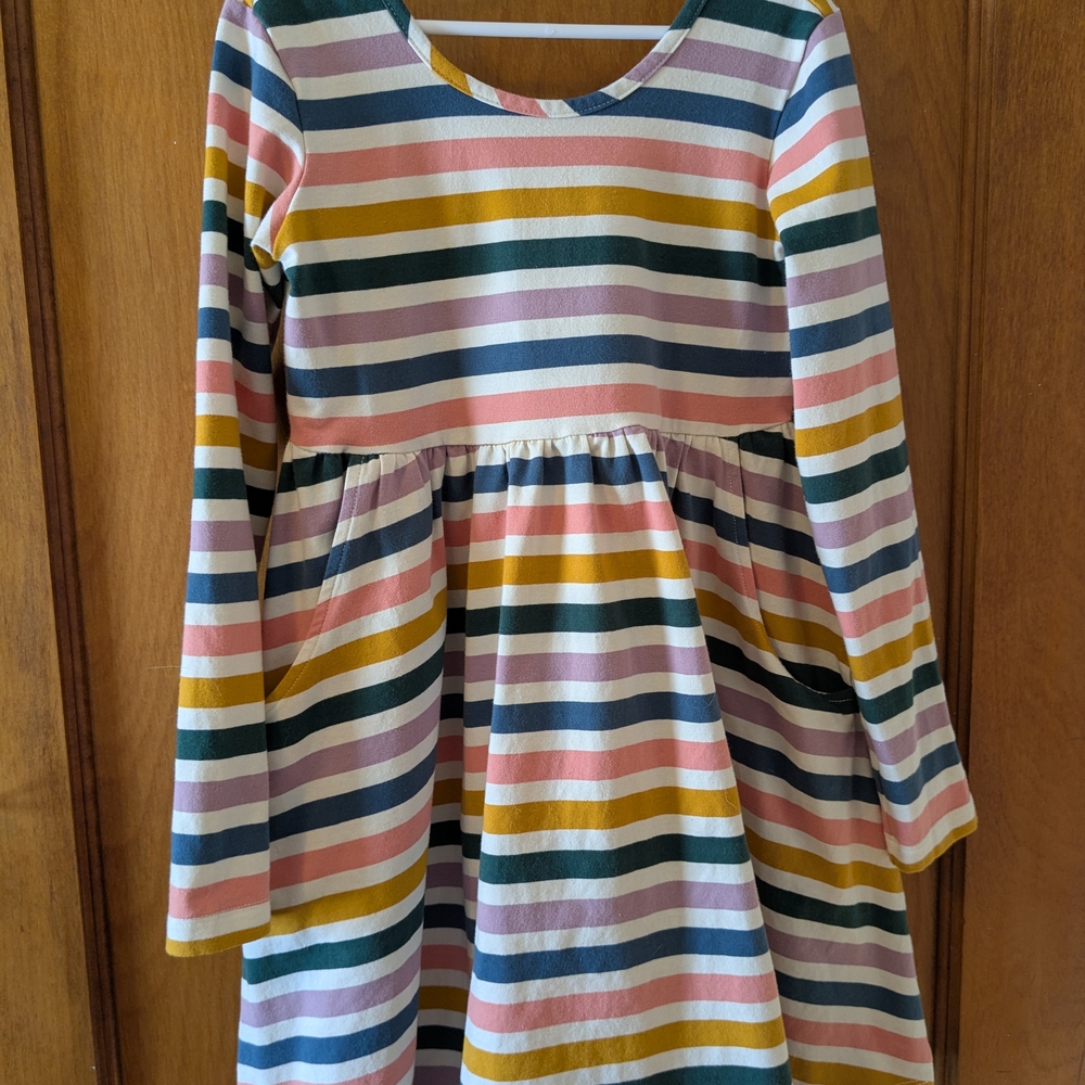 Colorful Striped Kids Dress